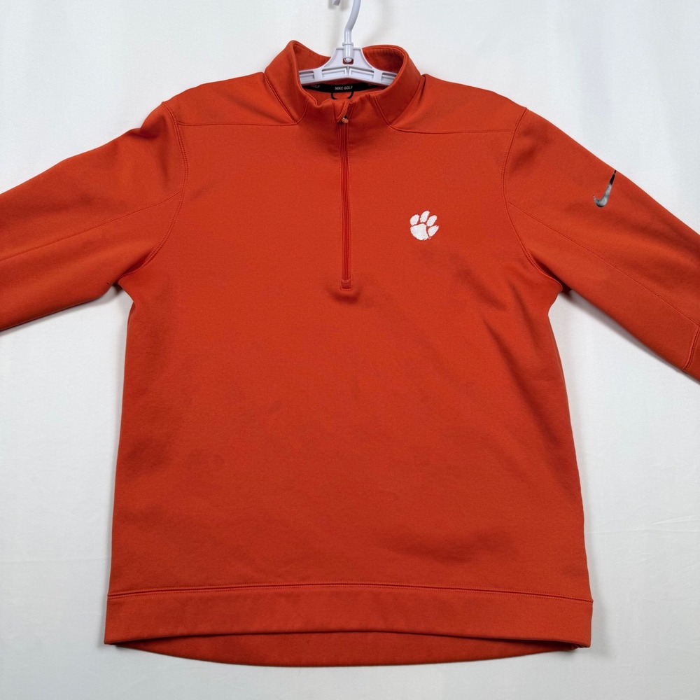 Nike Golf Clemson Tigers Orange 1/2 Zip Pullover Men's Medium AR2600-891
